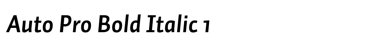 Auto Pro Bold Italic 1